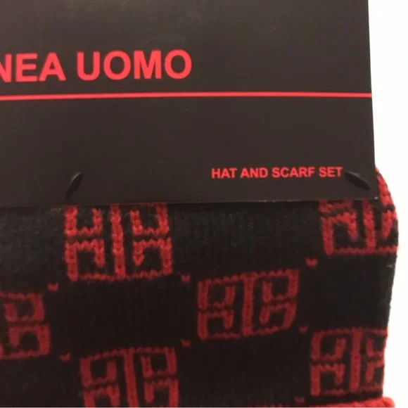 Linea Uomo Printed Scarf and Hat Set NWT - Picture 8 of 8